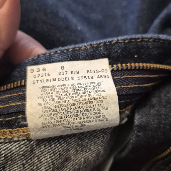 Levi's 512 Blue Denim Jeans - Picture 6 of 10